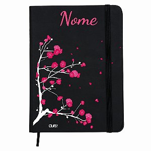 12514 - Moleskine Flores Personalizado com Nome