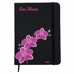 12514 - Moleskine Orquideas Personalizado com Nome