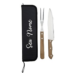 7447 - Kit Churrasco 2 Peças Personalizado com Nome