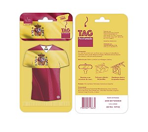 Tag Perfumado - Camiseta Espanha - Cheirinho, Odorizante, Perfume para carros