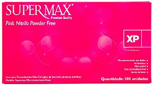 Luvas Supermax - Nitrilo Pink tamanho - XP