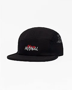 Boné FIRE Five Penal Running Red Tag (Preto)