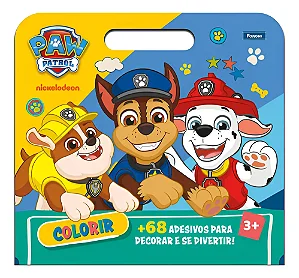 Livro Álbum De Colorir Patrulha Canina +68 Adesivos - Foroni