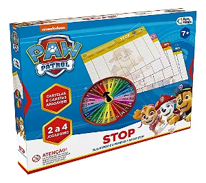 Stop Jogo Patrulha Canina - Família Brinquedo Infantil Criança