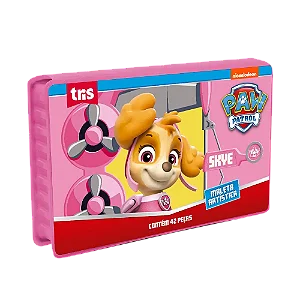 Kit Maleta Artística Skye – 42 peças – Patrulha Canina