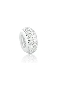 Berloque separador de pulseira pandora Cristal - PRATA 925