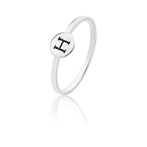 Anel Personalizado com Letra no Topo