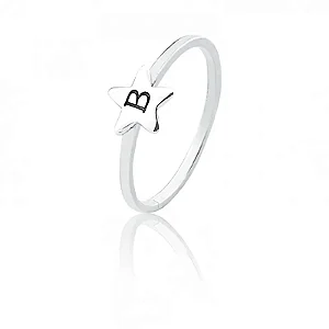 Anel Personalizado com Letra no Topo