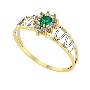 Anel Formatura feminino - Ouro 18K