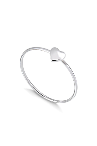 Anel feminino Heart minimalista - Prata 950