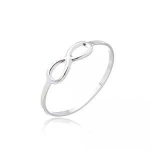 Anel Infinito feminino milimatista - Prata 925
