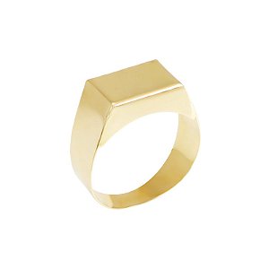 Anel Masculino Liso de Ouro 18k