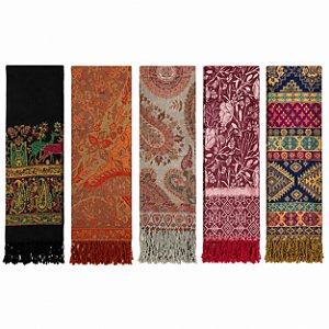 Pashmina Estampada Dupla Face Indiana