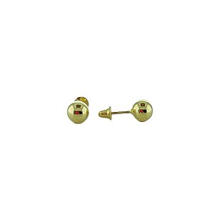 Brinco de Ouro 18k Bola Polido 3mm