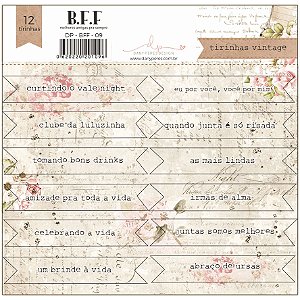 Colecao BFF - Tirinhas em Chipboard Adesivado - Dany Peres