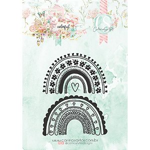 Colecao COLORFUL  Carimbo M  ARCO-IRIS  (2 Pcs) - Carina Sartor