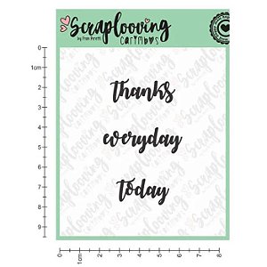 Carimbo Thanks Everyday Today - Scraplooving