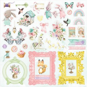 Colecao COLORFUL  Cartela Die Cuts Elementos 2  (25 pçs) - Carina Sartor