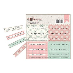 Homemade Christmas - Cartela de tirinhas estampadas adesivadas Frases - Dany Peres