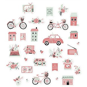 Coleção Amor I Love You - Die Cuts 240gr (25 pçs) - Lemon Scrapbook