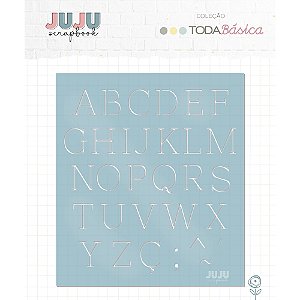 Colecao Toda Basica - Stencil Alfabeto Maiúsculo - Juju Scrapbook