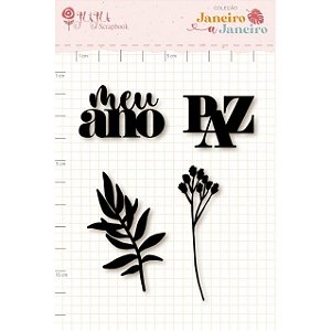 Colecao Janeiro a Janeiro - Enfeite Blackboard Meu Ano - Juju Scrapbook