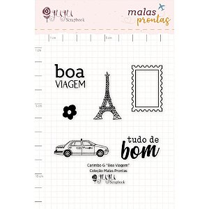Colecao Malas Prontas - Carimbo G Boa Viagem - Juju Scrapbook