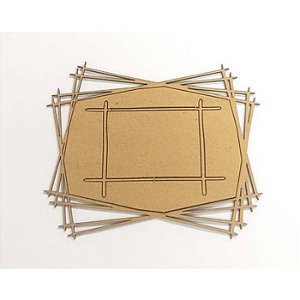 Coleção Felicidade - Moldura Quadrada em Chipboard Adesivado - Dany Peres