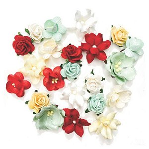 Flores Carina Sartor - Mini Cor Mix Vermelho/Amarelo/Menta - Carina Sartor