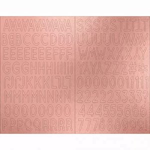 Alfabeto em Chipboard - Rose Gold - Carina Sartor - CSD22 - 154 pc