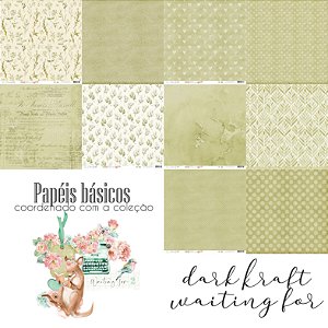 Coleção Waiting For II - Dark Kraft Base 56 a 60 (Kit 5 folhas) - Carina Sartor
