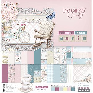Colecao Doce Maria - Bloco 30,5 x 30,5 cm - Decore Crafts