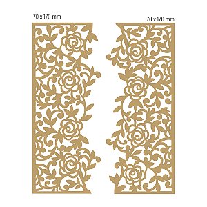 Coleção Doce Maria - Aplique MDF BACKGROUND RENDA (2 pçs) - Decore Crafts