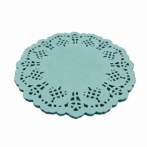 Doilie - Papel Rendado Azul Bebe (14cm) - A&M
