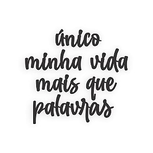 Colecao FOR YOU - Titulo em Acrílico Preto Portugues (Adesivado 2mm, 6pçs) - Carina Sartor