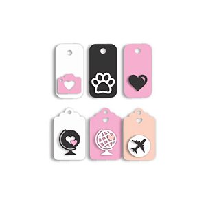 Colecao MAMYS - Acrilico Mini Tags (6pçs) - Carina Sartor