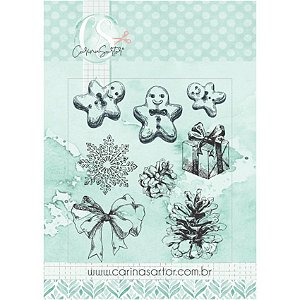 Colecao NOEL - Carimbo G - BISCOITOS (8 pçs) - Carina Sartor