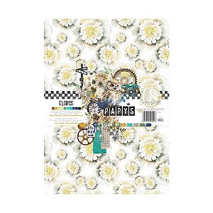 Coleção PAPYS - Bloco A5 FLORES  (22 folhas) - Carina Sartor