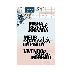 Aplique Acrilico Preto - Minha Incrível Jornada - Decore Crafts