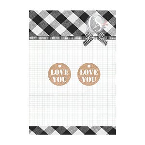 Colecao COZY - Medalhinhas LOVE YOU MDF - Carina Sartor
