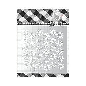 Colecao COZY- Stencil Margaridas (COZ39) - Carina Sartor
