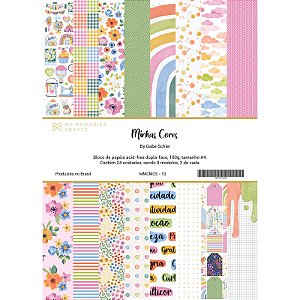 Colecao Minhas Cores - Bloco A4 - My Memories Crafts - MMCMCS-10