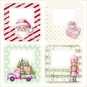 Coleção Crônicas de Natal - Moldura Natalinas em chipboard adesivado - Dany Peres