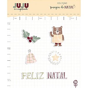 Colecao Magia do Natal - Enfeite Acrilico Impresso Sininho - JuJu Scrapbook