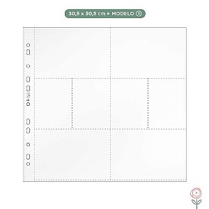 Plasticos para Album 30,5 x 30,5cm - Modelo 2 - JuJu Scrapbook