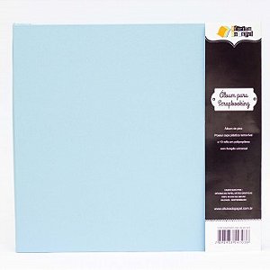 Album de pino M (22x24cm) - Azul Bebê - Oficina do Papel