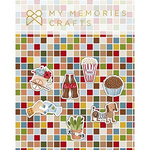 Coleção Minha Pessoa - Elementos em Acrilico Impresso Colorido - My Memories Crafts