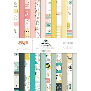Colecao Pequenos Companheiros - Bloco A4 - JuJu Scrapbook