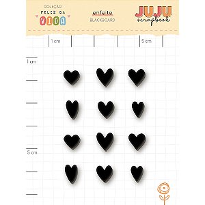 Coleção Feliz da Vida - Aplique em Blackboard Coraçõezinhos -