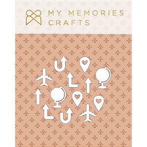 Coleção Minhas Férias - Apliques Miniaturas em Acrilico Branco (13pçs) - MFR15 - MMC